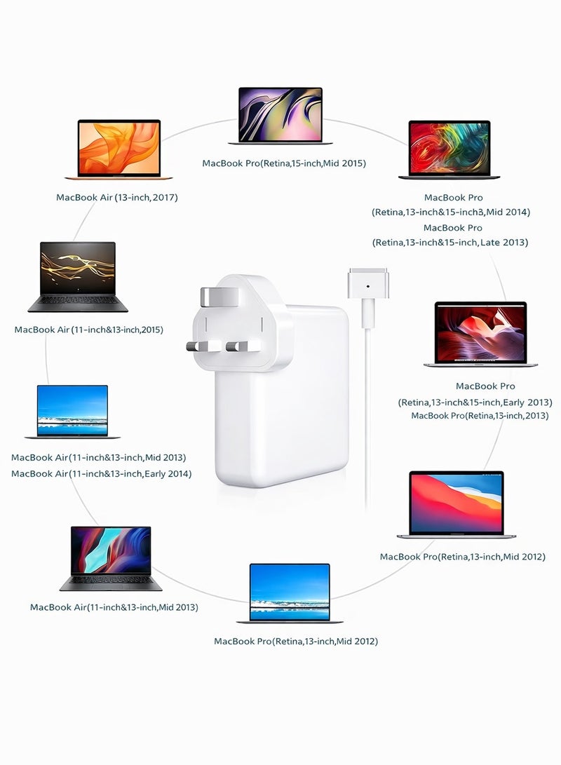ARNOTEC MacBook Air 11" & 13" (2012 -2017) Charger UK Plug MagSafe 2 T-Tip Power Adapter - Image 3